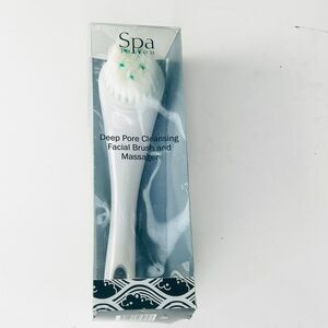 Spa For You Deep Pore Cleansing Facial Brush + Massager Pores MakeUp White NIB